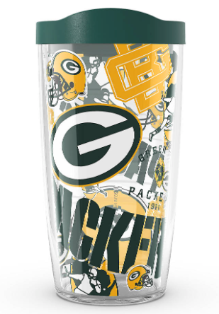 Green Bay Packers All Over Print 16 oz. Tervis Tumbler - Pro Jersey Sports