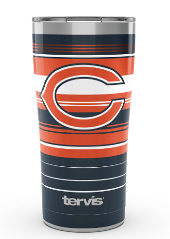 Chicago Bears™ Hype Stripes 20 oz. Stainless Steel Tumbler - Pro Jersey Sports