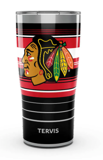 Chicago Blackhawks™ Hype Stipe 20 oz. Stainless Steel Tumbler - Pro Jersey Sports