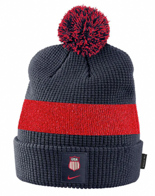 Men’s USA Hockey Sideline Woven Patch Cuff Pom Knit By Nike - Pro Jersey Sports