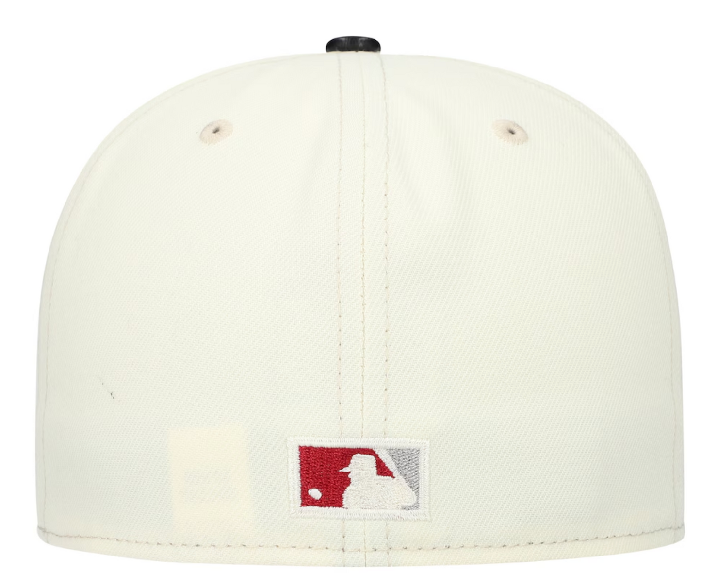Philadelphia Phillies Cooperstown Collection Cream/Black Leather Visor New Era 59FIFTY Fitted Hat - Pro Jersey Sports