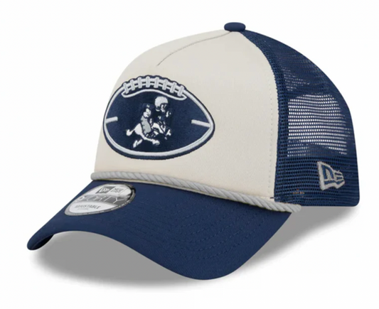 Men's Dallas Cowboys New Era 2024 Sideline Historic Stone/Navy 9FORTY A-Frame Adjustable Hat - Pro Jersey Sports