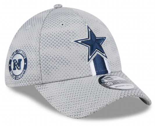 Men's Dallas Cowboys New Era 2024 Sideline Gray 39THIRTY Flex Hat - Pro Jersey Sports
