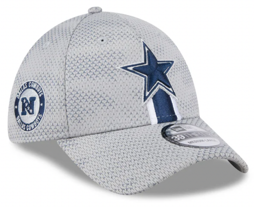 Men's Dallas Cowboys New Era 2024 Sideline Gray 39THIRTY Flex Hat - Pro Jersey Sports