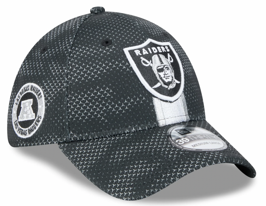 Men's Las Vegas Raiders New Era 2024 Sideline Black 39THIRTY Flex Hat - Pro Jersey Sports