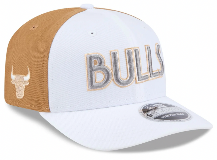 Chicago Bulls New Era 2024 City Edition White/Walnut 9SEVENTY Adjustable Hat - Pro Jersey Sports