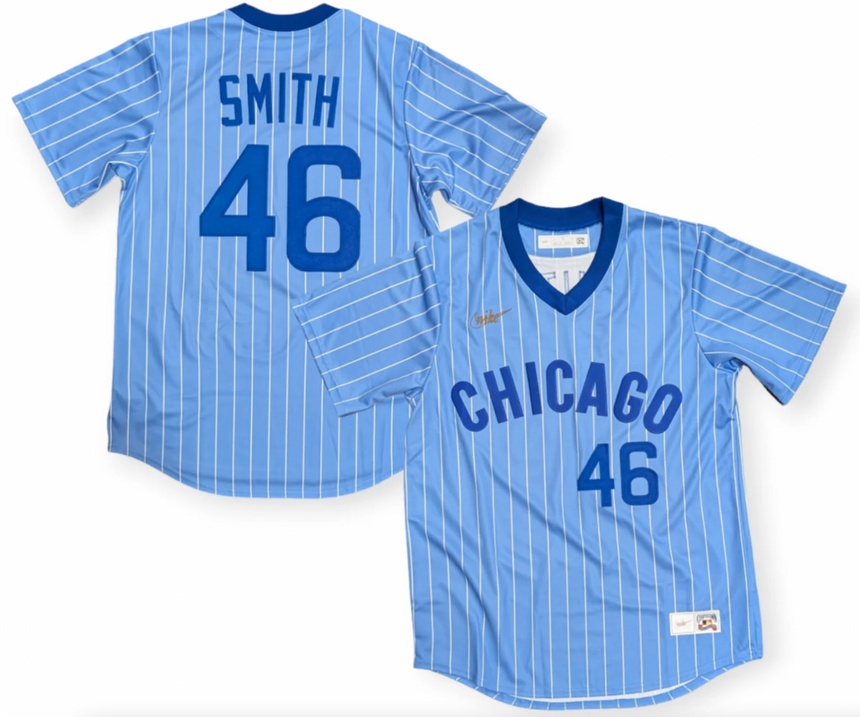 Men's Lee Smith Chicago Cubs Cooperstown Powder Blue 1981 NIKE Replica Jersey - Pro Jersey Sports