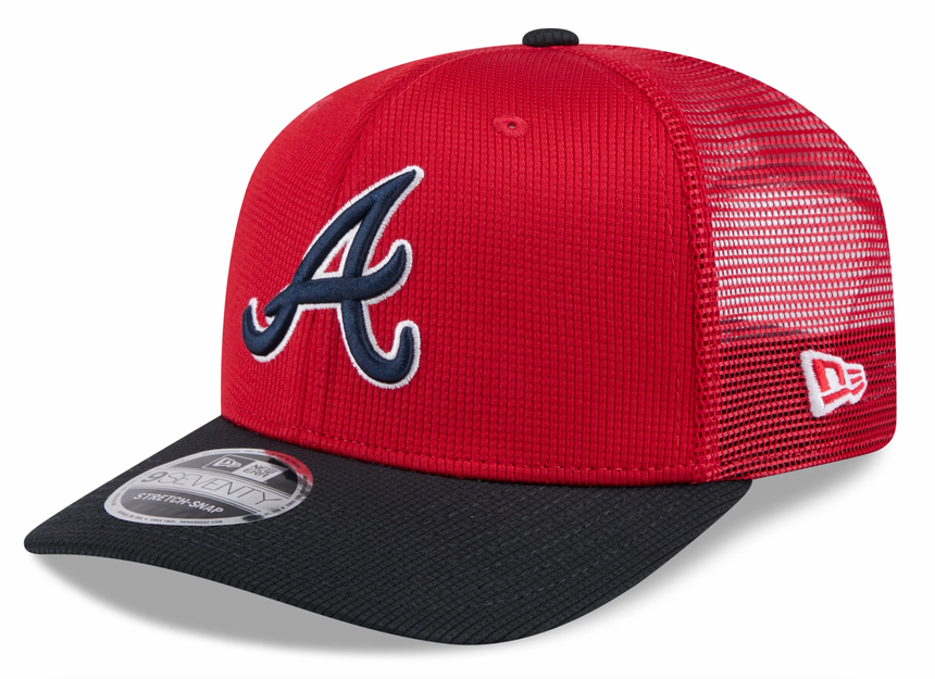 Atlanta Braves New Era Red/Navy 2025 Spring Training 9SEVENTY Trucker Hat - Pro Jersey Sports