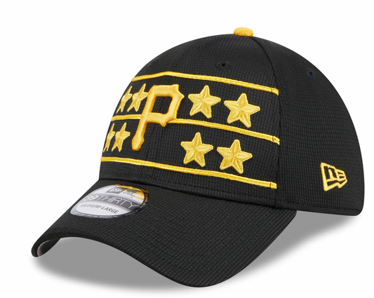 Men's Pittsburgh Pirates New Era 2024 Batting Practice Black 39THIRTY Flex-Fit Hat - Pro Jersey Sports