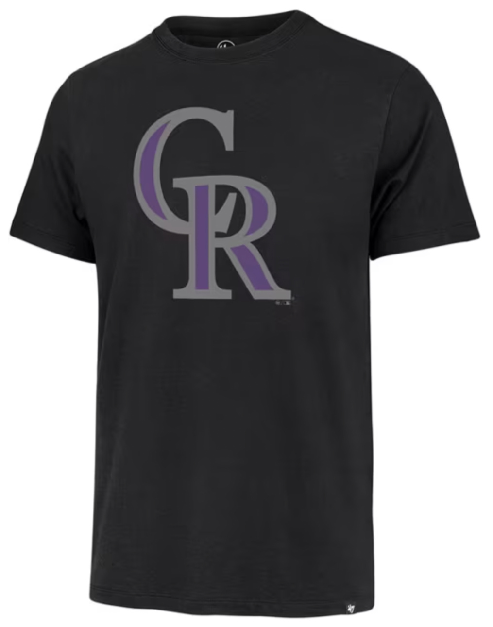 Men's '47 Brand MLB Colorado Rockies Black Flanker Tee - Pro Jersey Sports