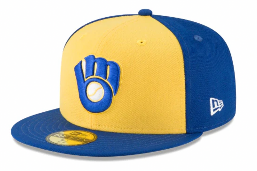 Milwaukee Brewers Cooperstown Collection 1978 59Fifty Fitted Royal/ Yellow Hat - Pro Jersey Sports