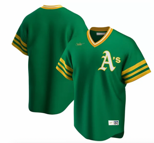 Men's Oakland Athletics Nike Kelly Green Road Cooperstown Collection Team Jersey - Pro Jersey Sports