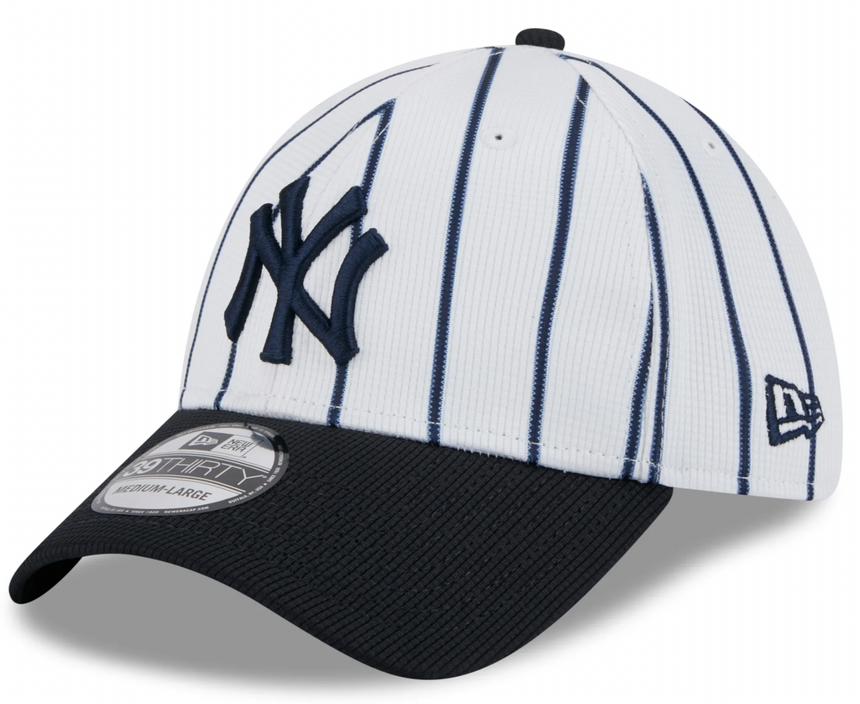 Men's New York Yankees New Era Home Pinstripe 2025 Spring Training 39THIRTY Flex-Fit Hat - Pro Jersey Sports