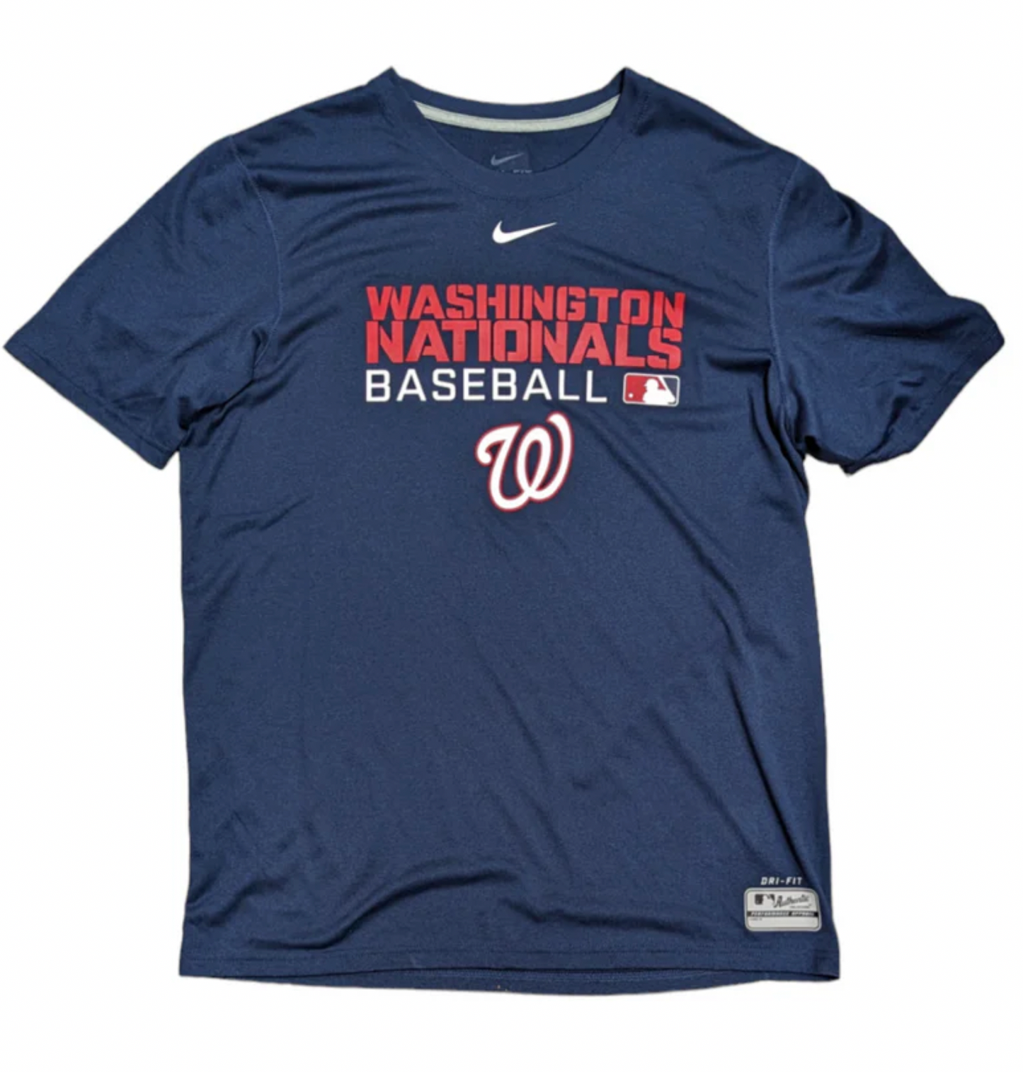NIKE Washington Nationals Team Issue Legend Logo Navy Performance T-shirt - Pro Jersey Sports