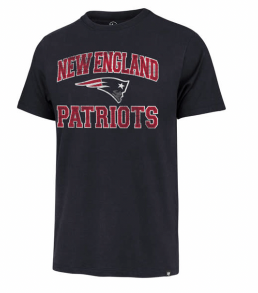 New England Patriots Mens Atlas Blue Union Arch Tee By 47' Brand - Pro Jersey Sports