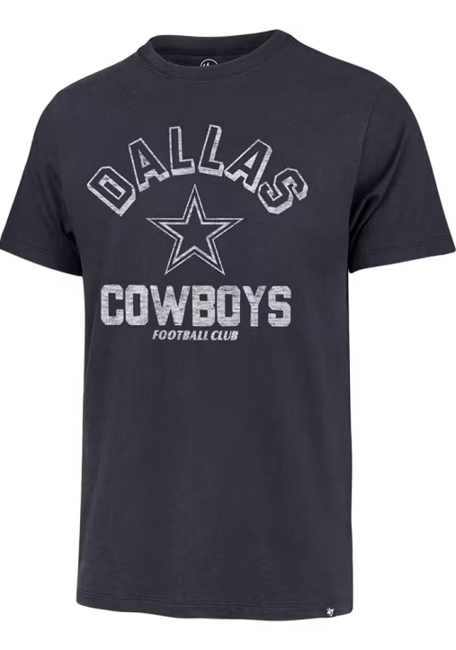Men's '47 Dallas Cowboys Navy Blue Retrograde Franklin Tee - Pro Jersey Sports
