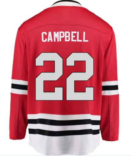 Men's Wayne Campbell Chicago Blackhawks Red Home Fanatics Premium Twill Breakaway Replica Jersey - Pro Jersey Sports
