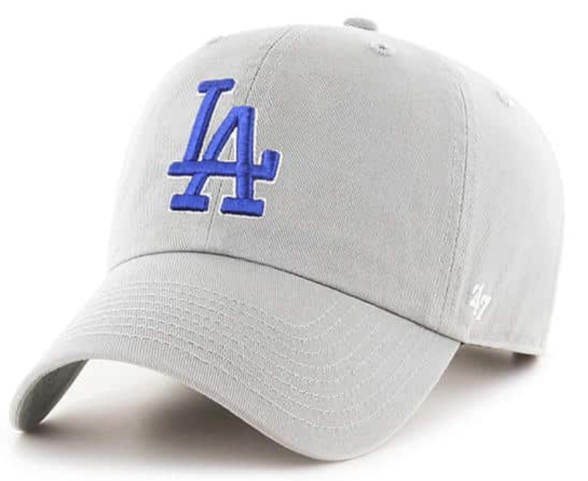 Men's '47 Brand Los Angeles Dodgers Gray Clean Up Adjustable hat - Pro Jersey Sports