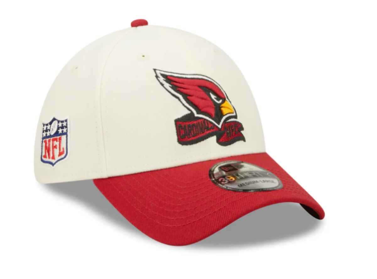 Men's Arizona Cardinals New Era Cream/Red 2022 Sideline 39THIRTY Flex Hat - Pro Jersey Sports