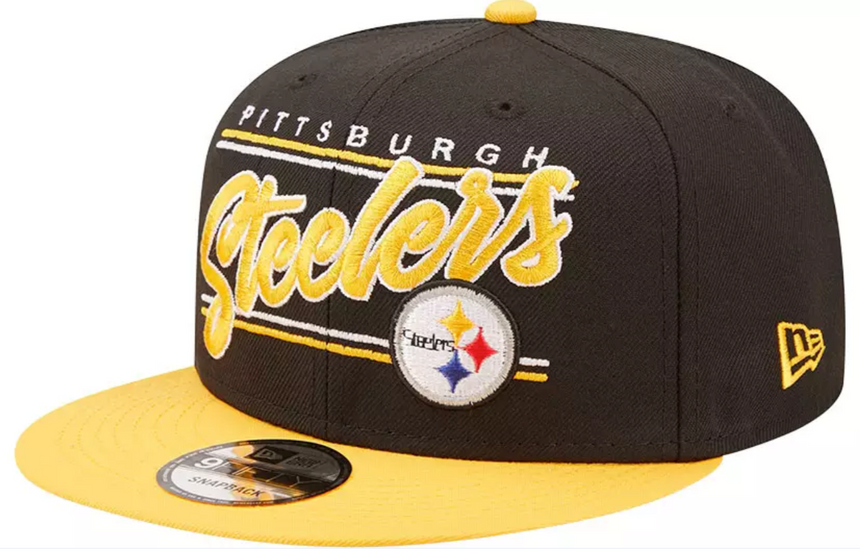 Pittsburgh Steelers New Era Team Script 2 Tone 9FIFTY Snapback Hat - Pro Jersey Sports