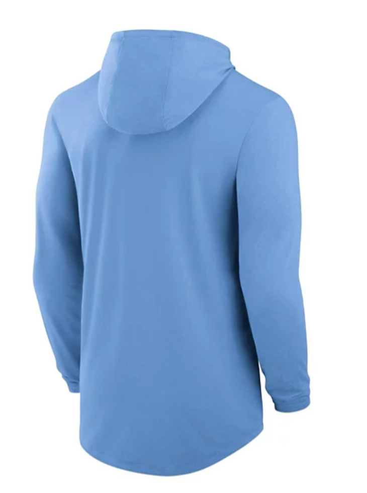 Men's North Carolina Tar Heels Jumpman Valor Blue Nike Long Sleeve Hooded Tee - Pro Jersey Sports