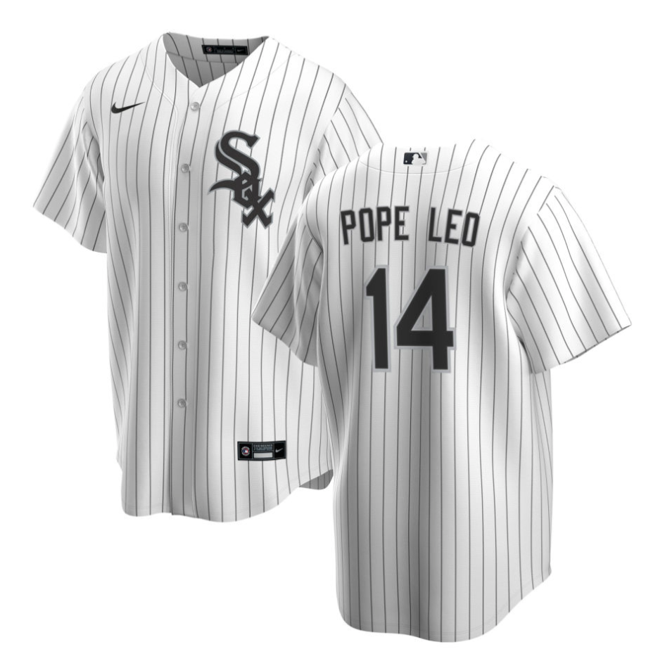 Pope Leo #14 Chicago White Sox NIKE Replica Men's Home Premium Twill Jersey - Pro Jersey Sports