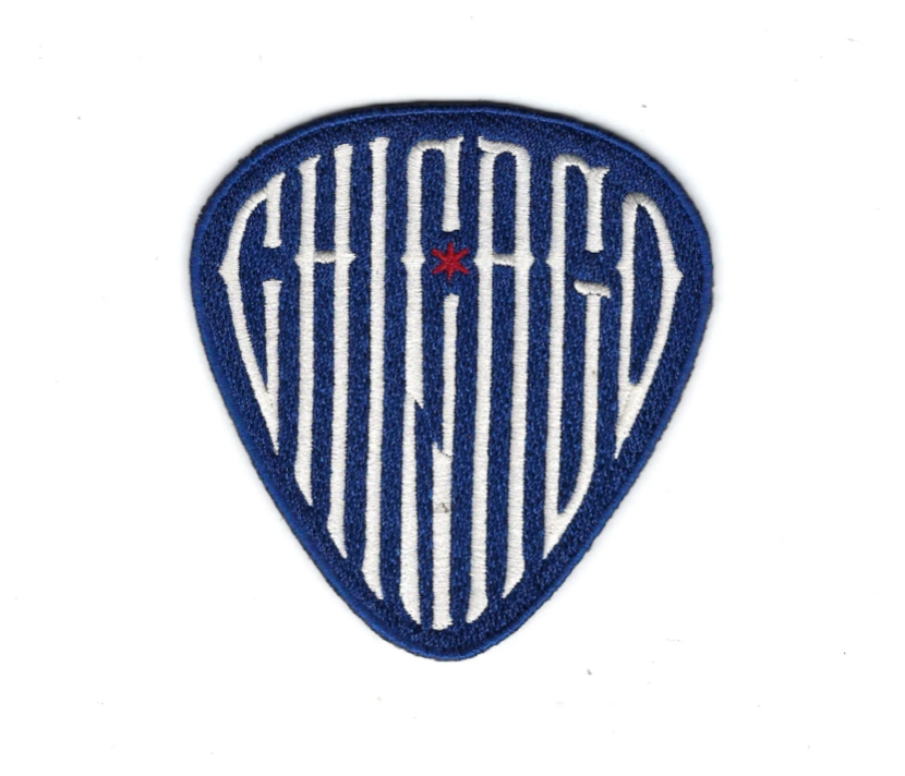 Chicago Cubs 2nd Alternate Blue Guitar Pick Sleeve Patch - Pro Jersey Sports