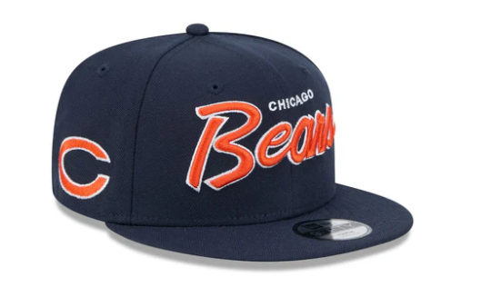 Chicago Bears New Era Navy Script C 9FIFTY Adjustable Snapback Hat - Pro Jersey Sports