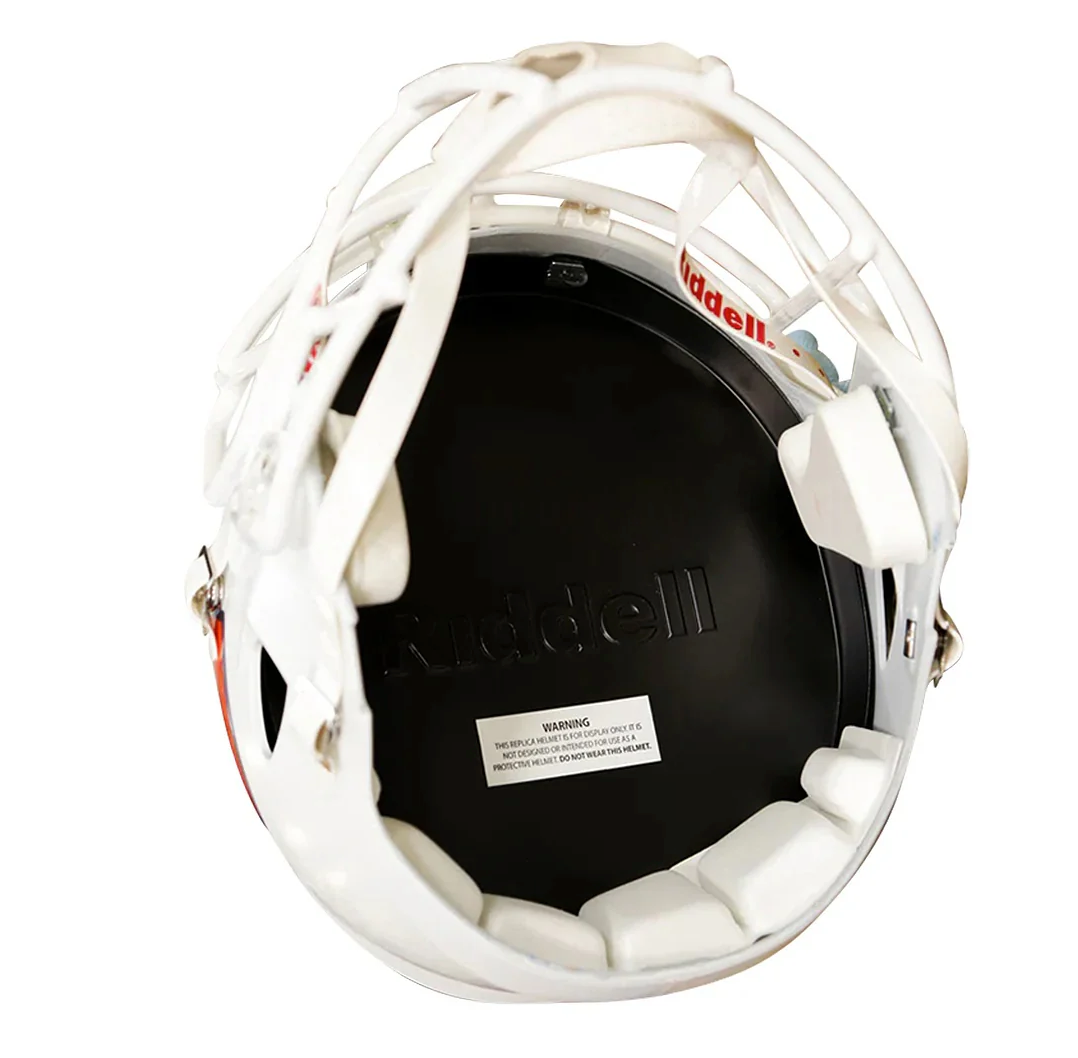 Illinois Fighting Illini White Riddell Replica Full Size Speed Helmet - Pro Jersey Sports