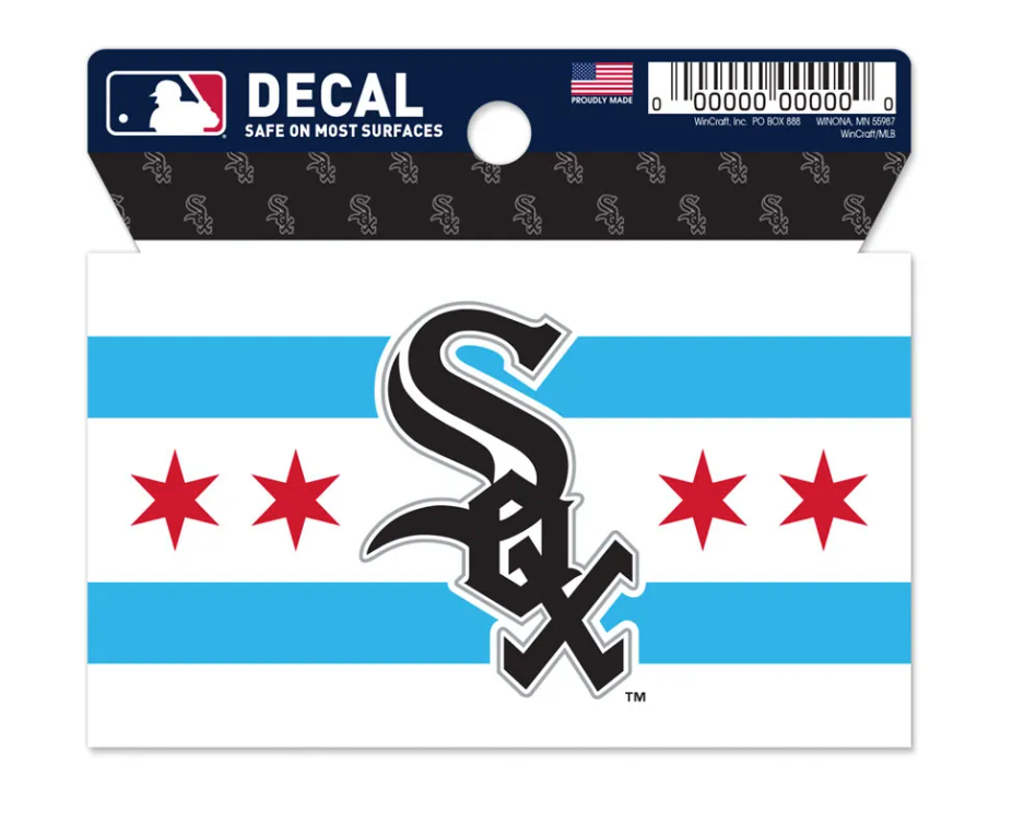 Chicago White Sox Chicago Flag Clean Cut Decal 3" x 4” - Pro Jersey Sports