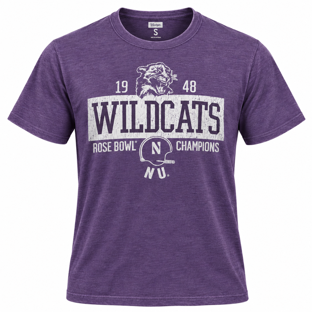 Tailgate Men's Northwestern Wildcats 1948 Rose Bowl Champions Purple T-Shirt