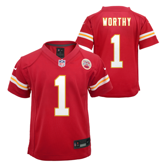 Youth Kansas City Chiefs Xavier Worthy Nike Red Game Jersey