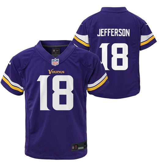 Kids Justin Jefferson Minnesota Vikings Purple Child Nike Replica Jersey - Pro Jersey Sports