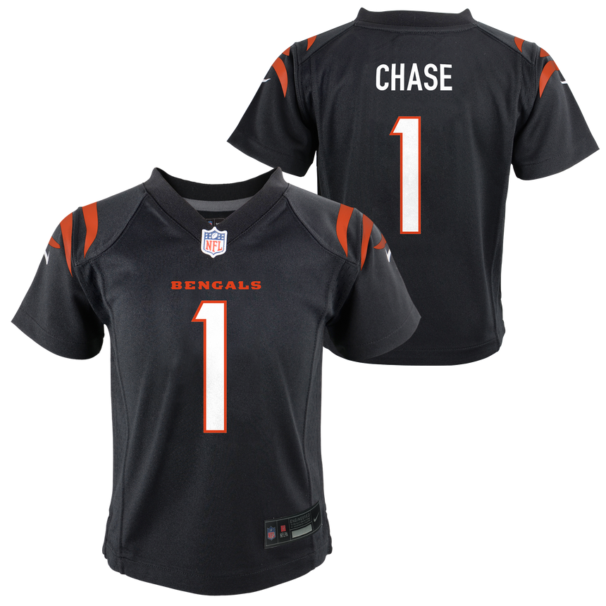 Toddler Jamar Chase Cincinnati Bengals Black Nike Replica Jersey - Pro Jersey Sports