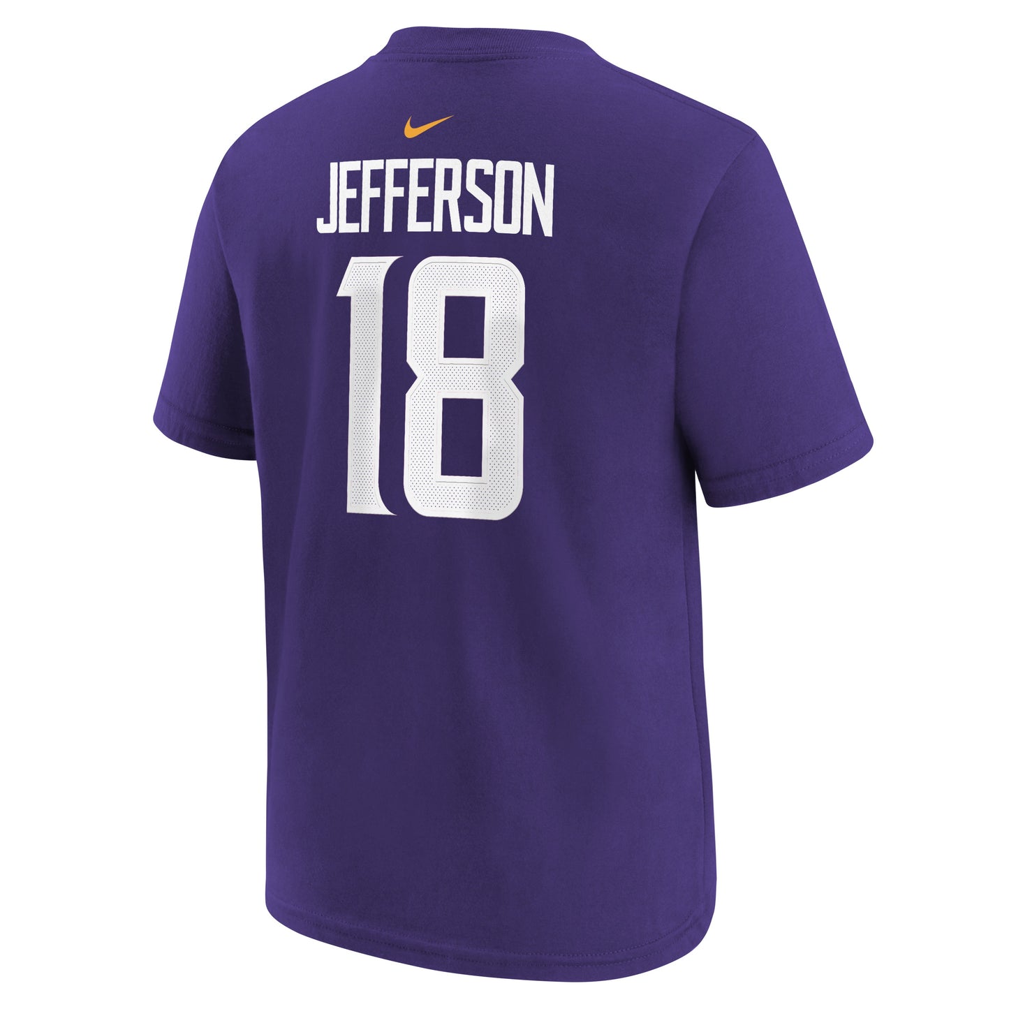 Youth Justin Jefferson Minnesota Vikings Nike Purple FUSE Name & Number T-Shirt - Pro Jersey Sports
