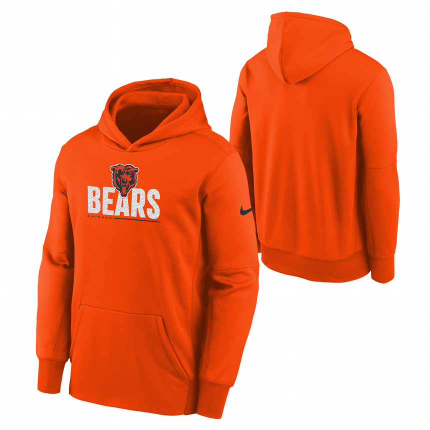 Youth Chicago Bears Performance Alternate Orange Hoodie - Pro Jersey Sports