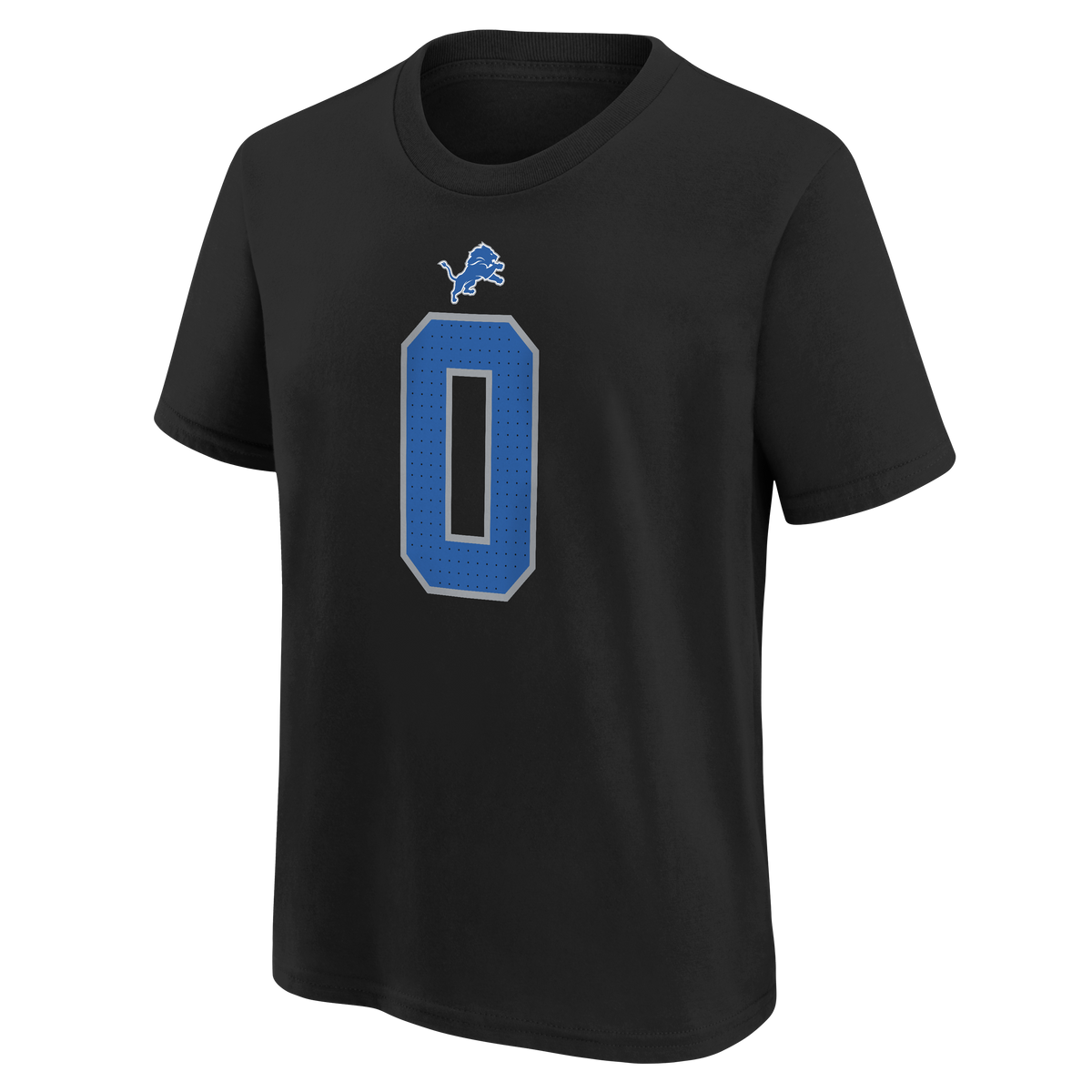 Youth Jahmyr Gibbs Detroit Lions Nike Black FUSE Name & Number T-Shirt - Pro Jersey Sports