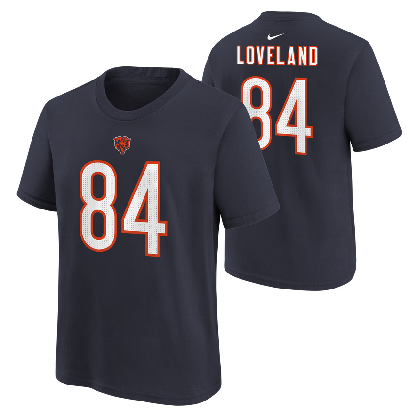 Youth Colston Loveland Chicago Bears Nike Navy FUSE Name & Number T-Shirt - Pro Jersey Sports
