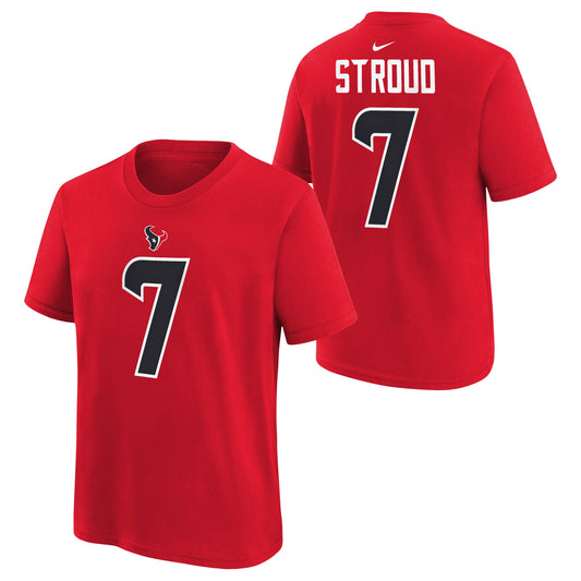Youth CJ Stroud Houston Texans Nike Red FUSE Name & Number T-Shirt - Pro Jersey Sports