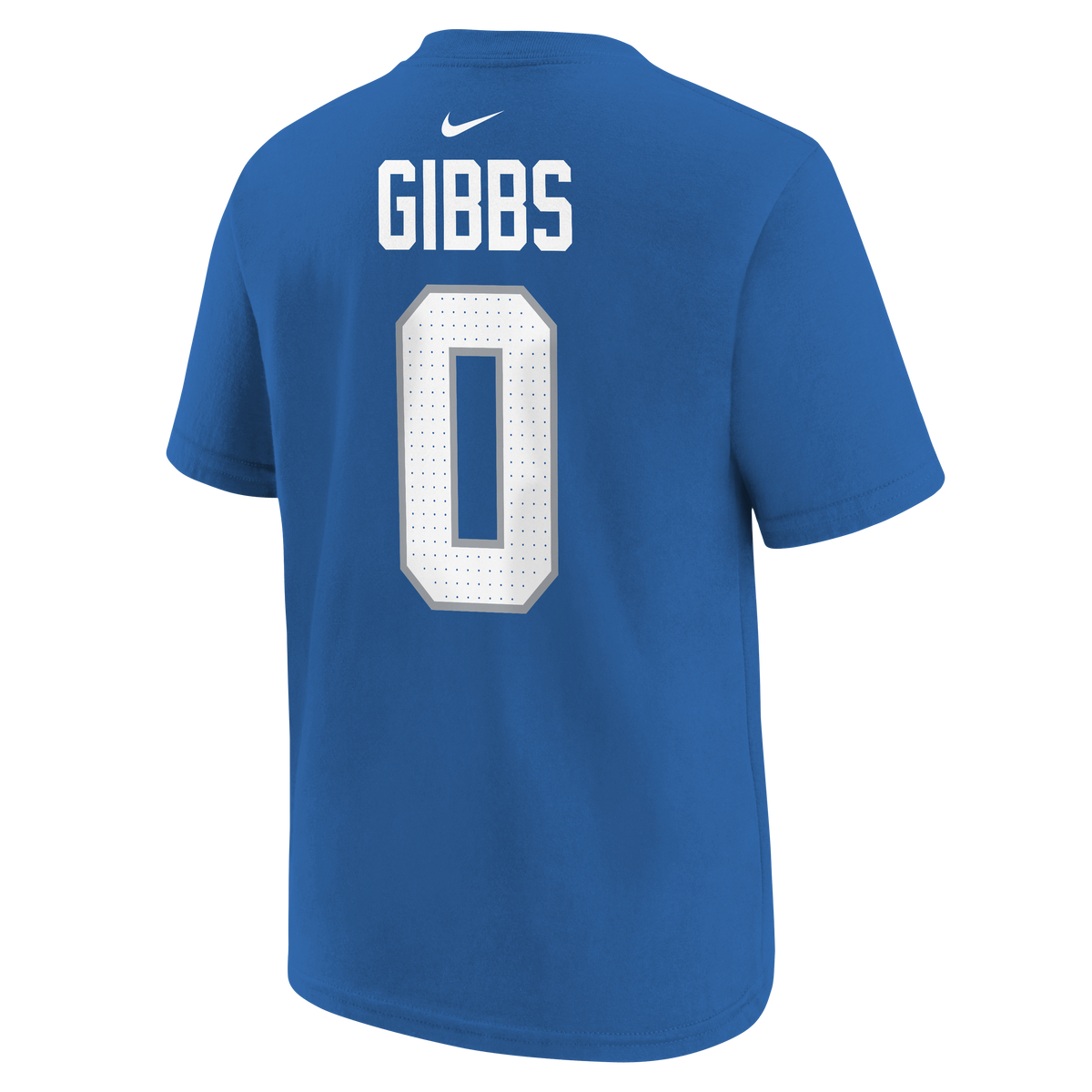 Youth Jahmyr Gibbs Detroit Lions Nike Blue FUSE Name & Number T-Shirt - Pro Jersey Sports