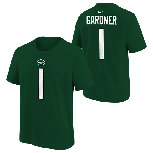 Youth New York Jets Sauce Gardner Nike Green FUSE Name & Number T-Shirt - Pro Jersey Sports