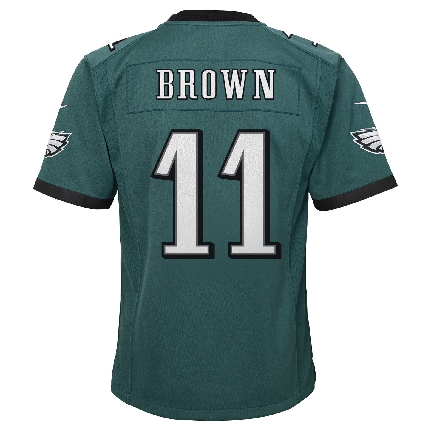 Youth AJ Brown Philadelphia Eagles Midnight Green Nike Game Jersey - Pro Jersey Sports