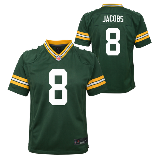 Youth Green Bay Packers Josh Jacobs Nike Green Game Jersey - Pro Jersey Sports