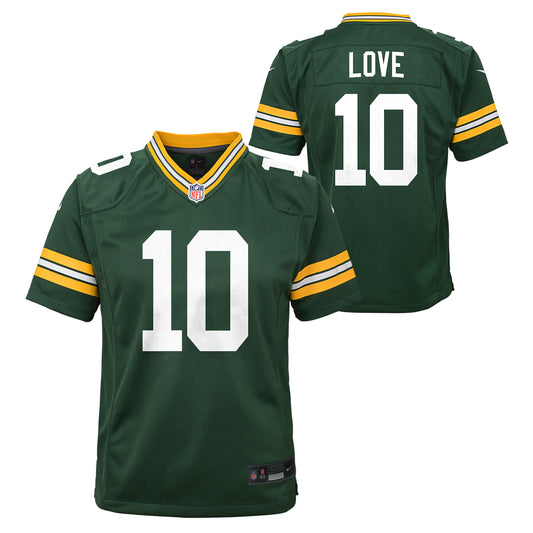 Youth Green Bay Packers Jordan Love Nike Green Game Jersey - Pro Jersey Sports