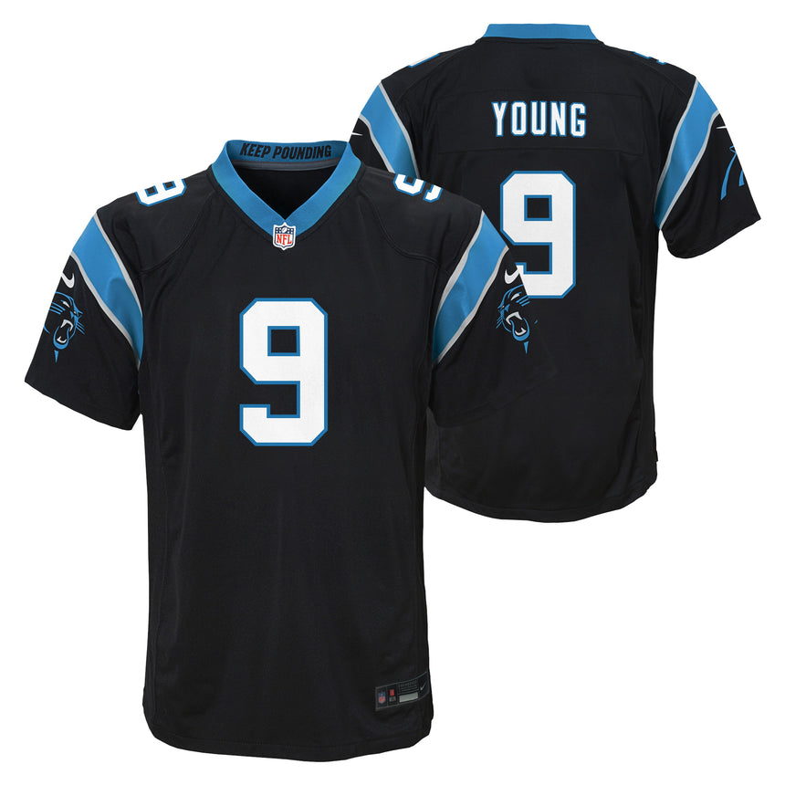 Youth Carolina Panthers Bryce Young Nike Black Game Jersey - Pro Jersey Sports