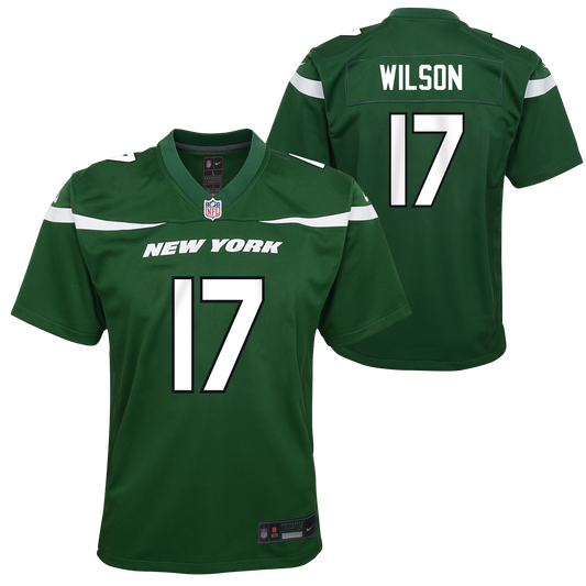 Youth Garrett Wilson New York Jets Nike Green Game Replica Jersey