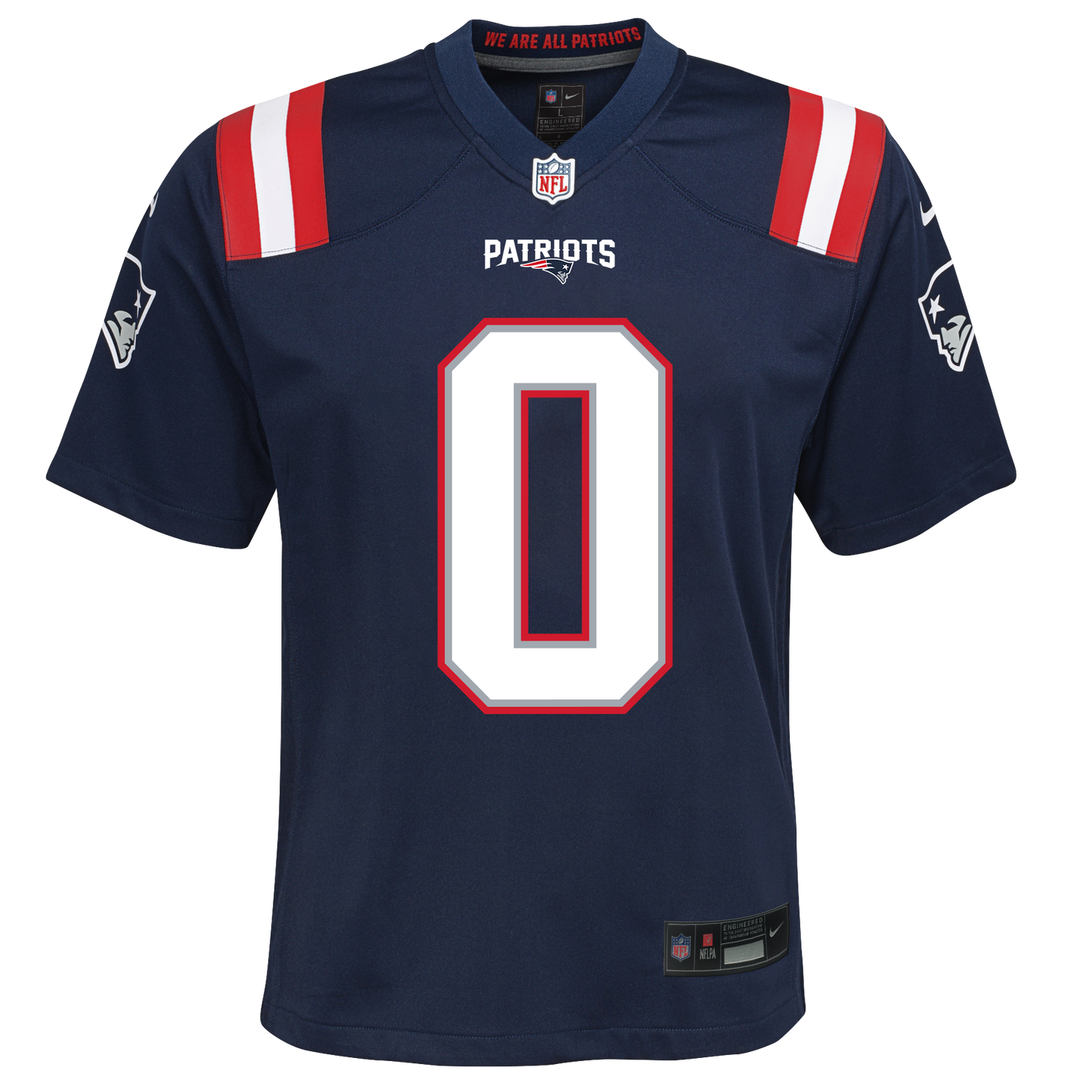 Youth Christian Gonzalez New England Patriots Nike Navy Game Jersey