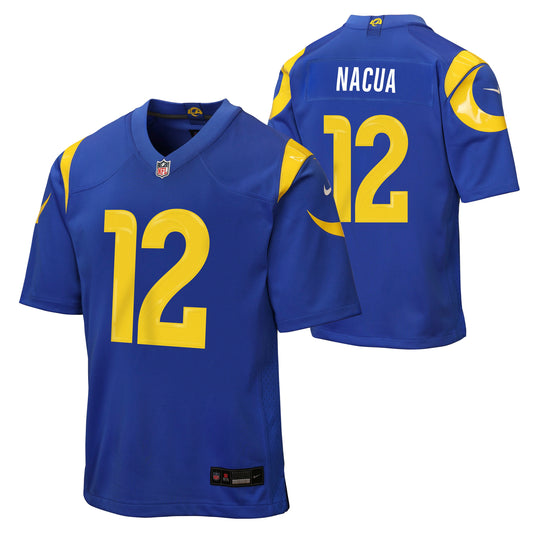 Youth Los Angeles Rams Puka Nacua Nike Royal Blue #12 Game Jersey