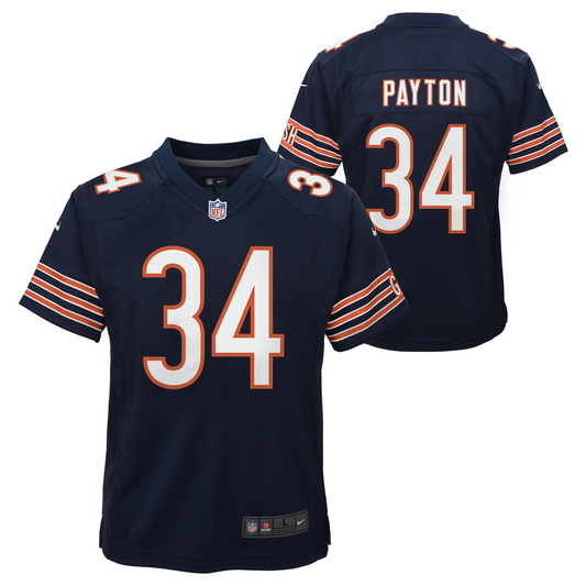 Youth Chicago Bears Walter Payton Nike Navy Game Jersey