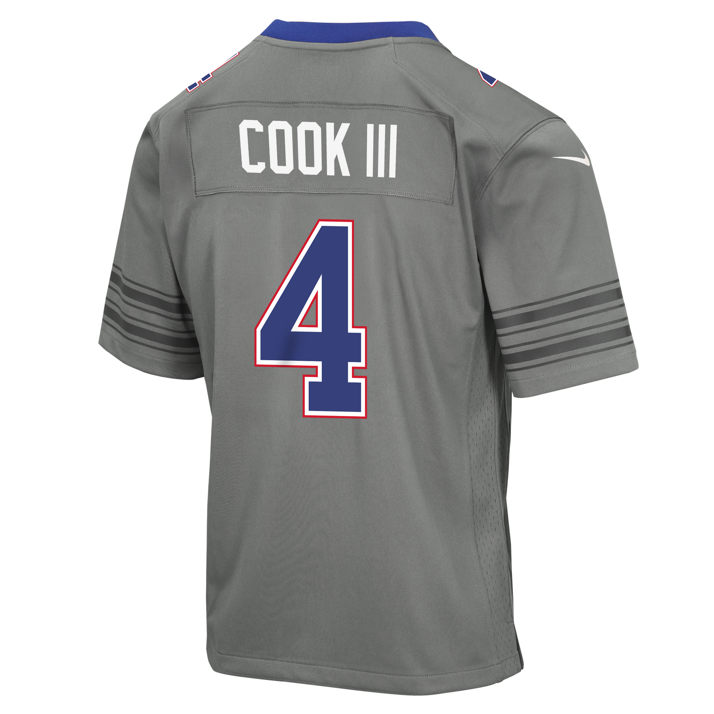 Youth Buffalo Bills James Cook Nike Gray Nickel City Game Jersey